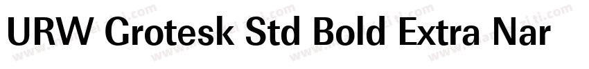 URW Grotesk Std Bold Extra Narrow字体转换